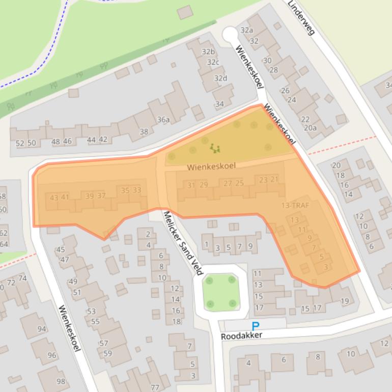 Kaart van postcodegebied 6074HJ.