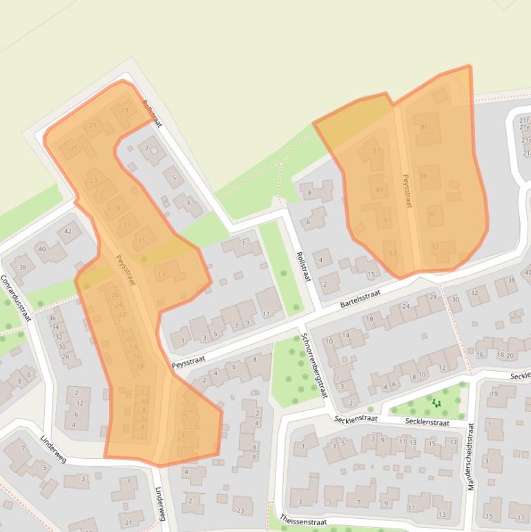 Kaart van postcodegebied 6074HM.