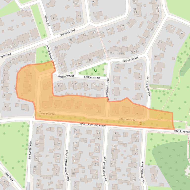 Kaart van postcodegebied 6074HV.