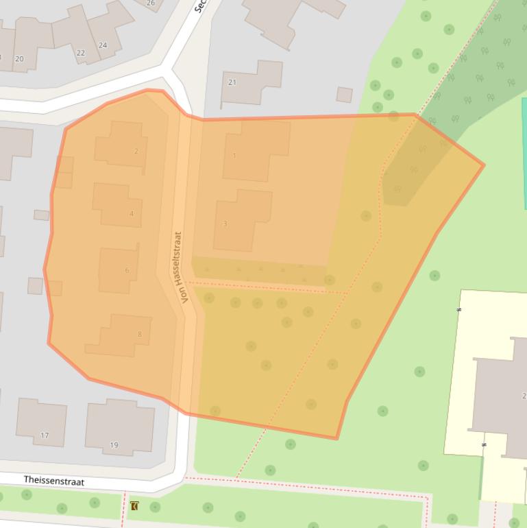 Kaart van postcodegebied 6074HW.