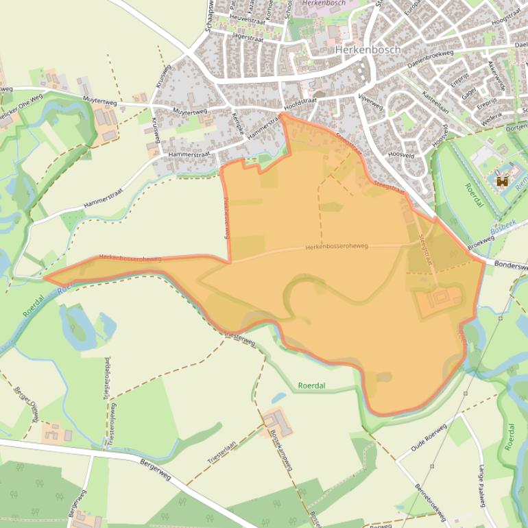 Kaart van postcodegebied 6075AD.