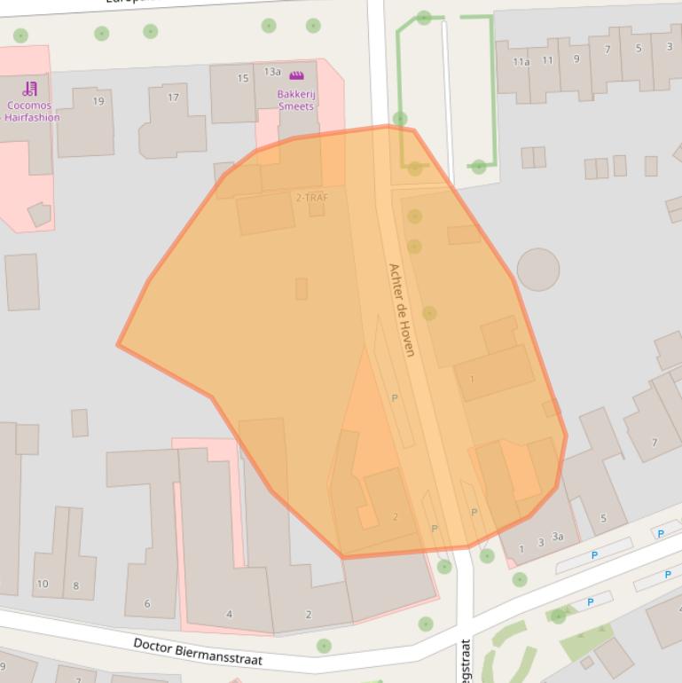 Kaart van postcodegebied 6075AH.