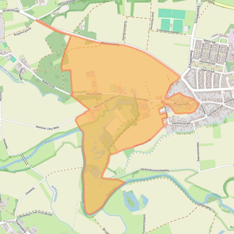 Kaart van postcodegebied 6075AM.