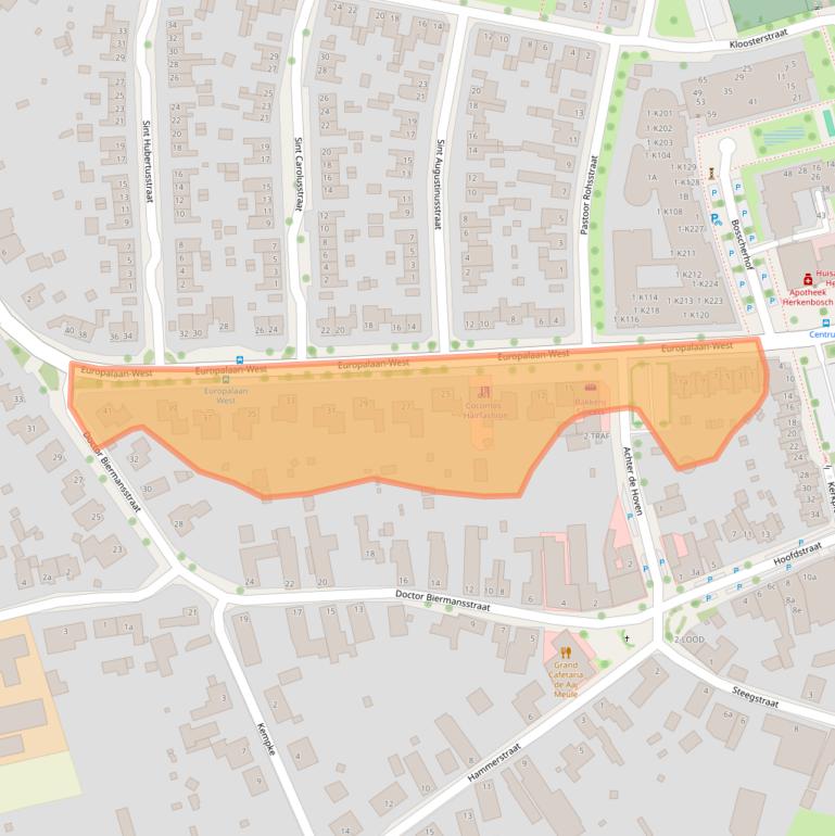 Kaart van postcodegebied 6075AV.