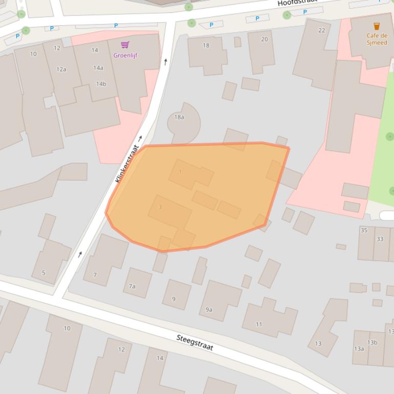 Kaart van postcodegebied 6075BS.