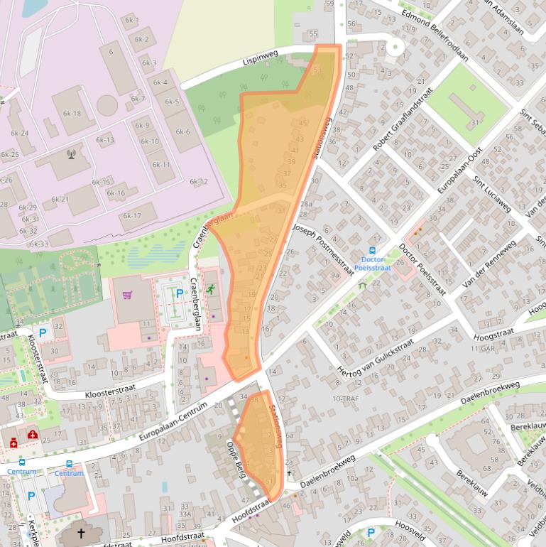 Kaart van postcodegebied 6075CA.