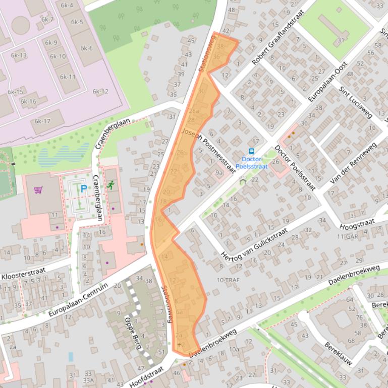 Kaart van postcodegebied 6075CC.