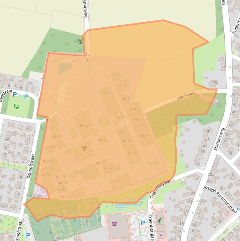 Kaart van postcodegebied 6075CE.