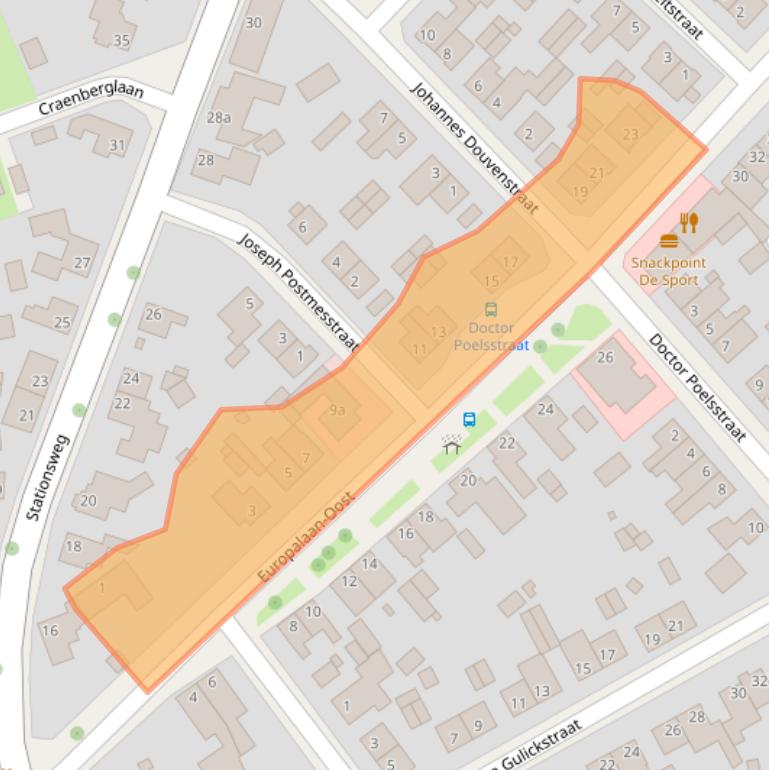 Kaart van postcodegebied 6075EA.