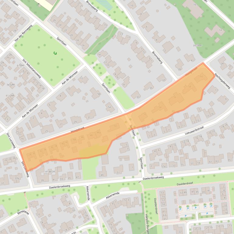 Kaart van postcodegebied 6075EP.