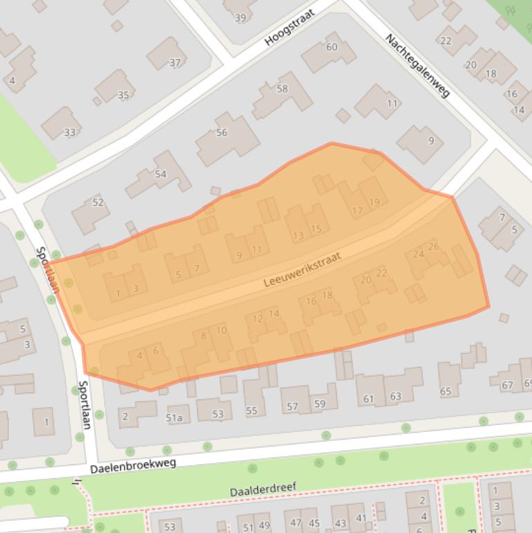 Kaart van postcodegebied 6075EW.