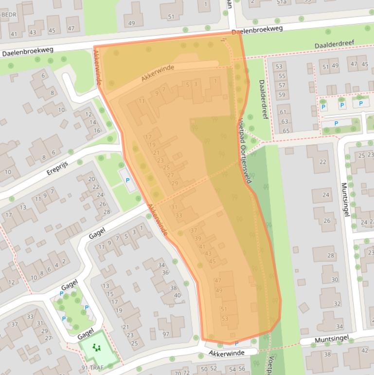 Kaart van postcodegebied 6075GG.