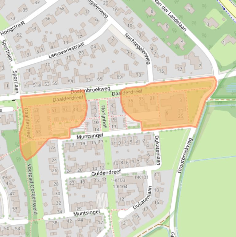 Kaart van postcodegebied 6075GS.