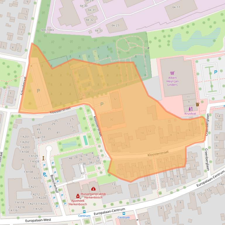 Kaart van postcodegebied 6075HB.