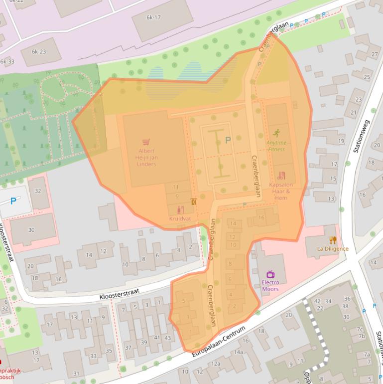 Kaart van postcodegebied 6075HC.