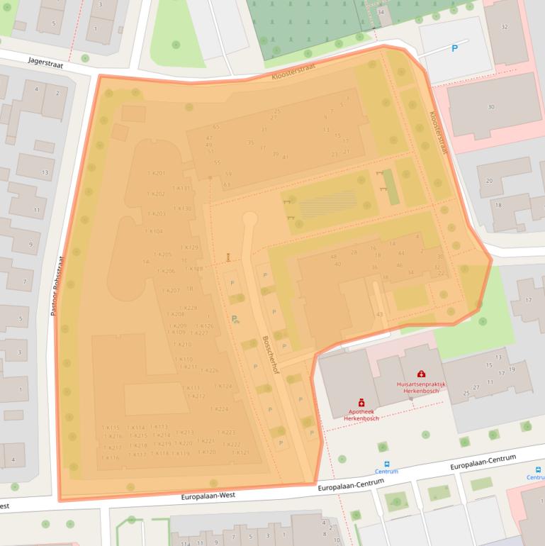 Kaart van postcodegebied 6075HE.