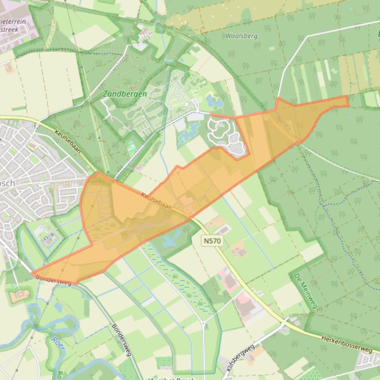 Kaart van postcodegebied 6075ND.