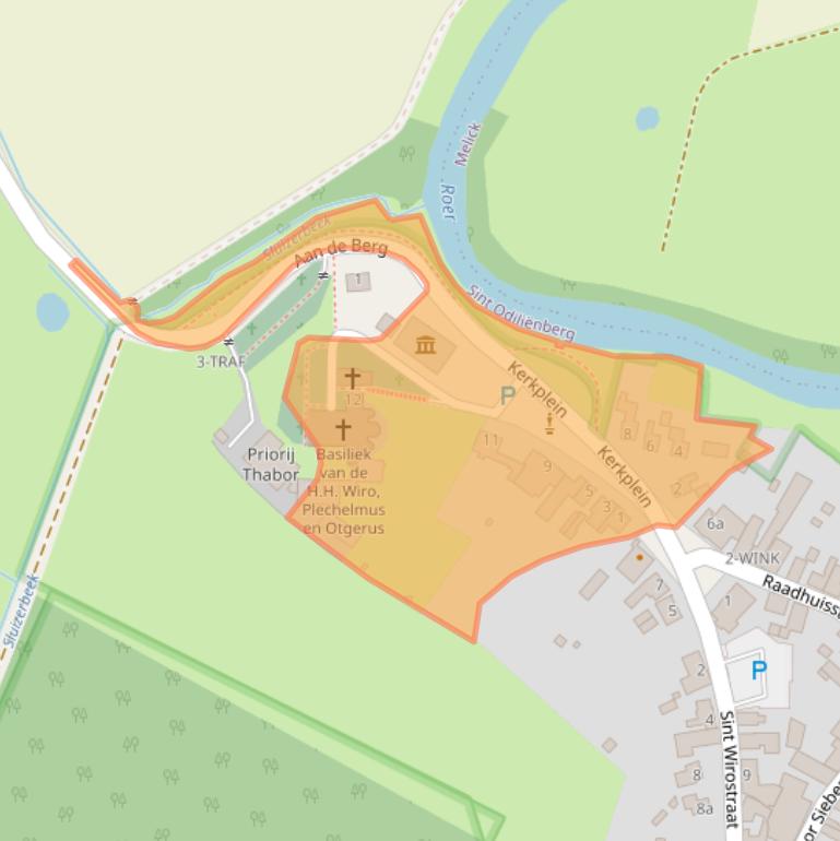 Kaart van postcodegebied 6077AA.