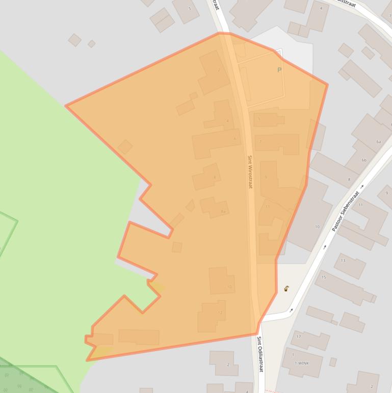 Kaart van postcodegebied 6077AE.