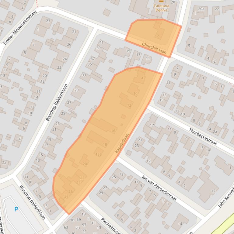 Kaart van postcodegebied 6077BL.