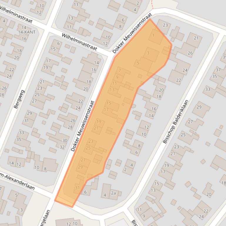 Kaart van postcodegebied 6077BP.