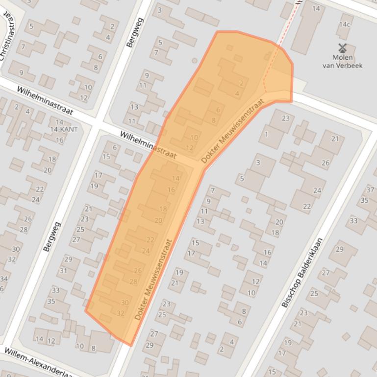 Kaart van postcodegebied 6077BR.