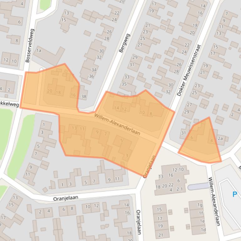 Kaart van postcodegebied 6077BX.