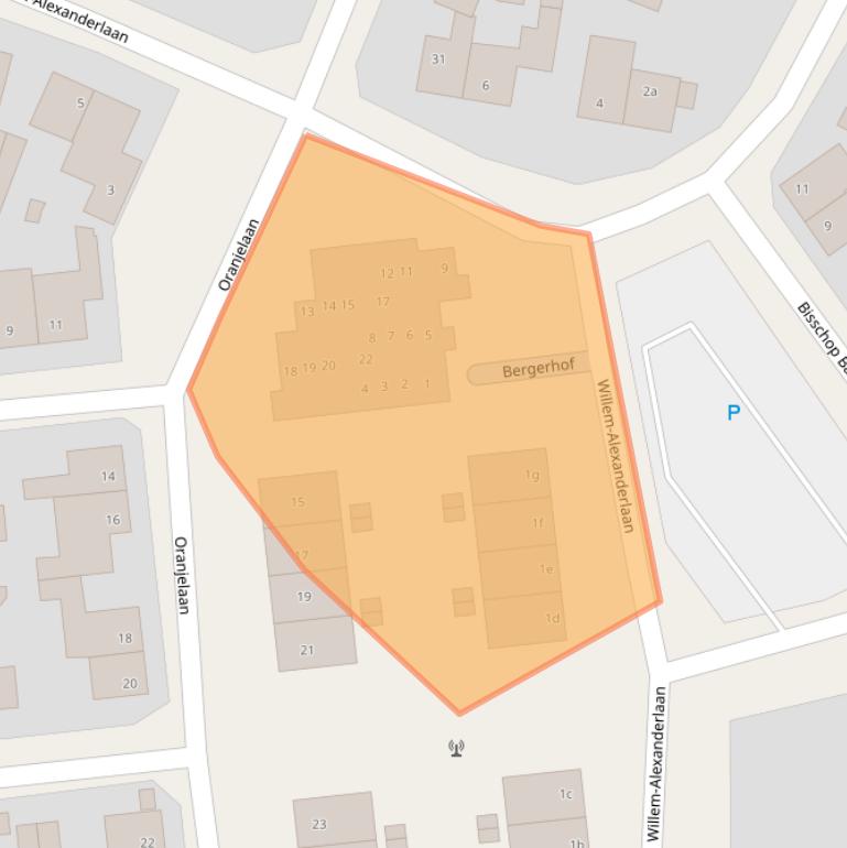 Kaart van postcodegebied 6077BZ.