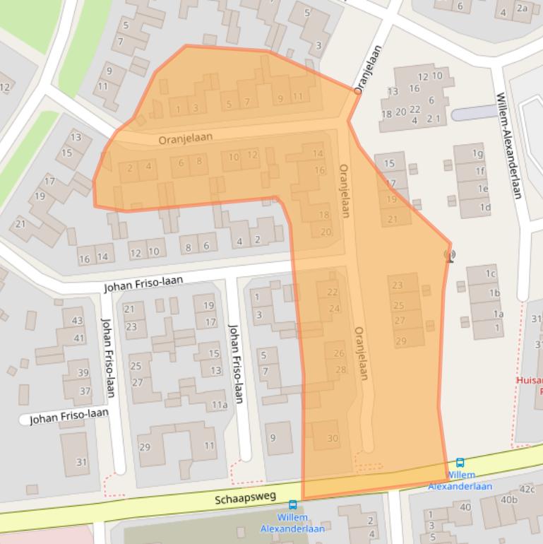 Kaart van postcodegebied 6077CA.