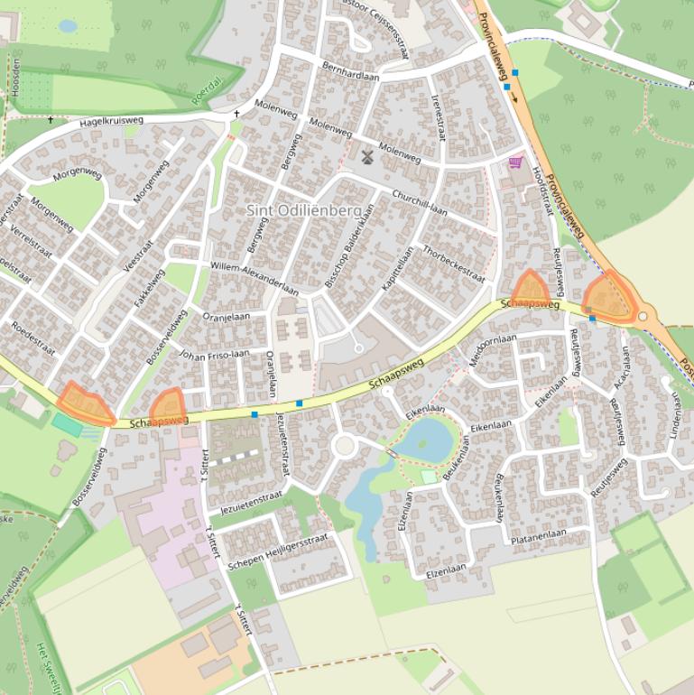 Kaart van postcodegebied 6077CE.