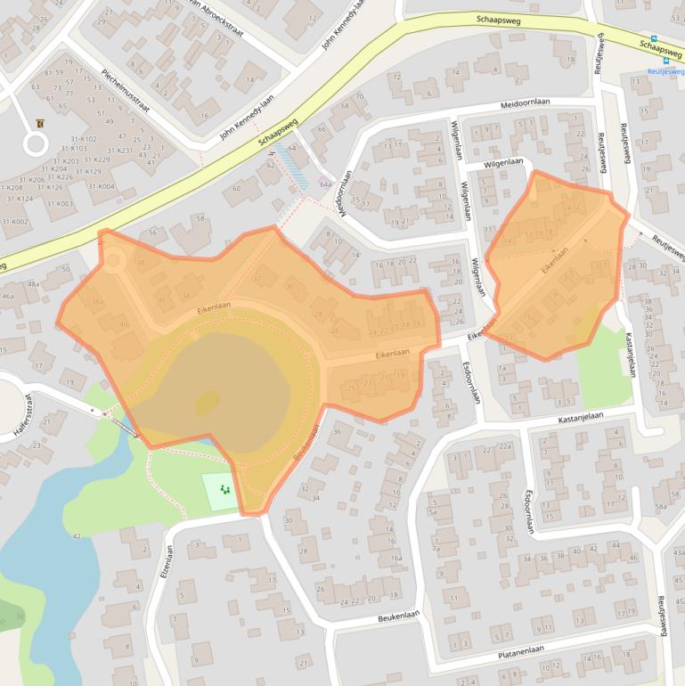 Kaart van postcodegebied 6077CS.