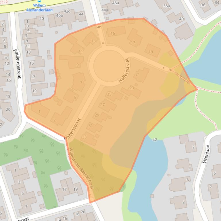 Kaart van postcodegebied 6077CX.