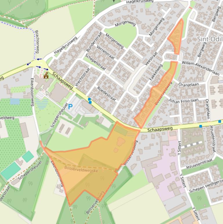 Kaart van postcodegebied 6077GB.