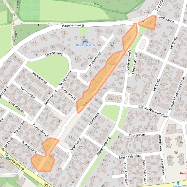 Kaart van postcodegebied 6077GG.