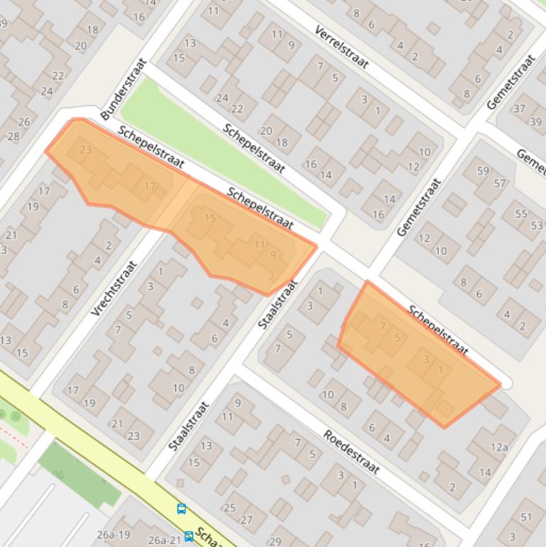 Kaart van postcodegebied 6077GK.