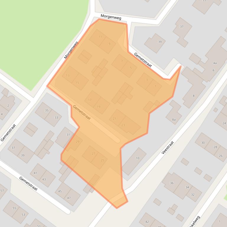 Kaart van postcodegebied 6077GS.