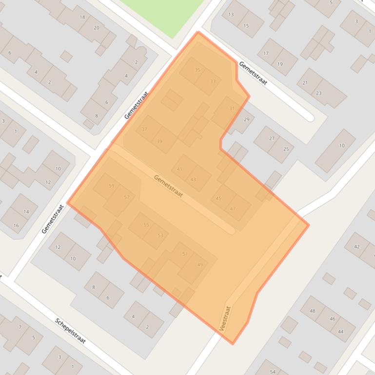 Kaart van postcodegebied 6077GT.