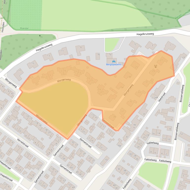 Kaart van postcodegebied 6077GW.