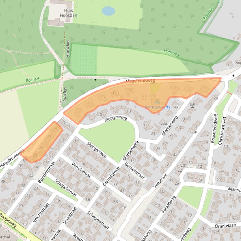 Kaart van postcodegebied 6077HA.