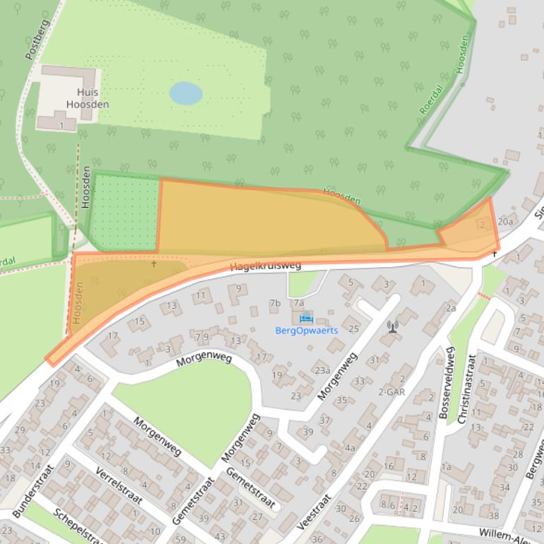 Kaart van postcodegebied 6077HC.