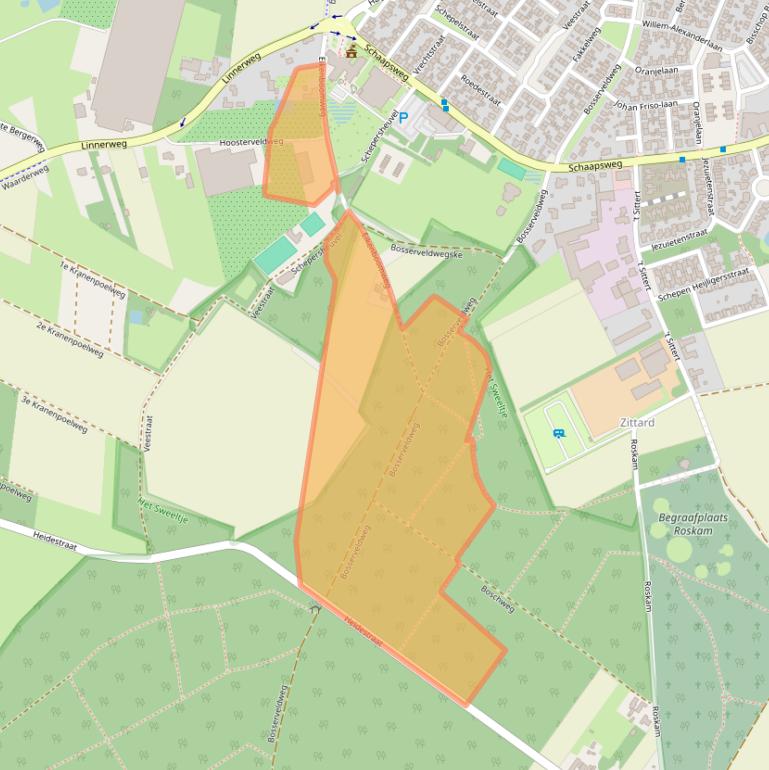 Kaart van postcodegebied 6077HE.