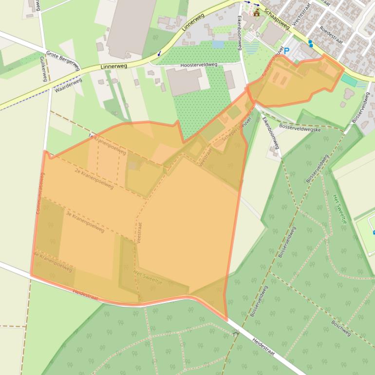 Kaart van postcodegebied 6077HH.