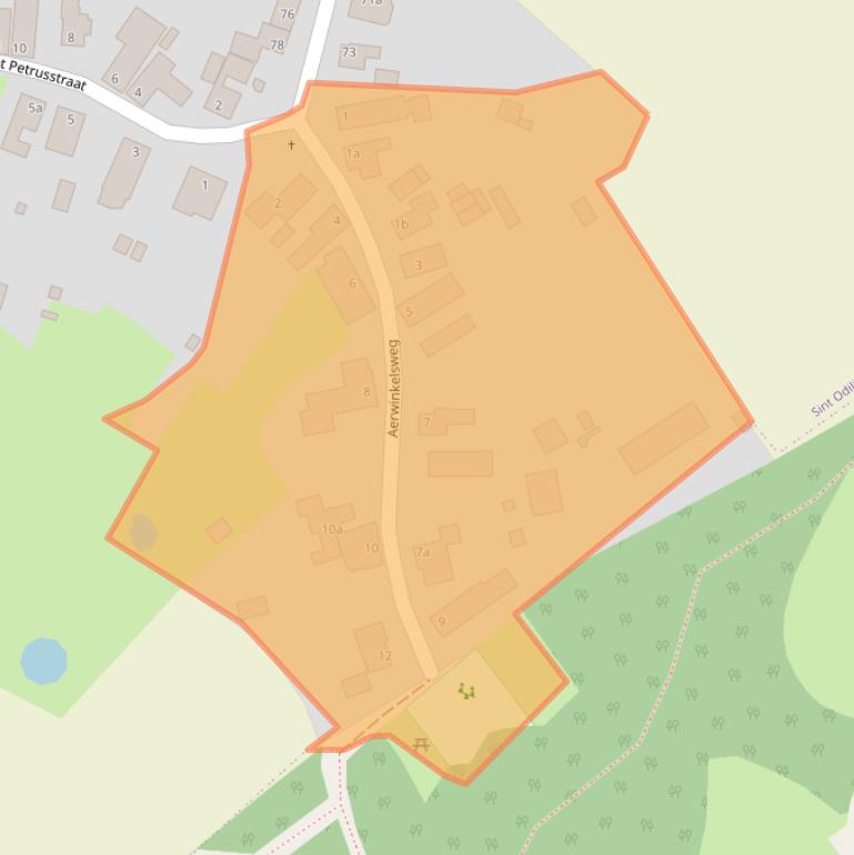 Kaart van postcodegebied 6077NC.