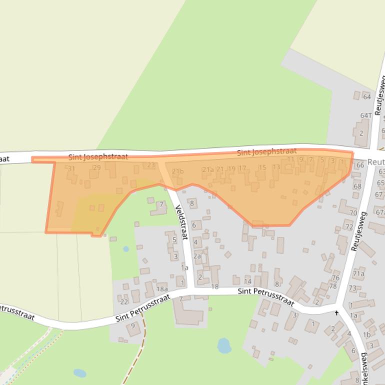 Kaart van postcodegebied 6077NH.