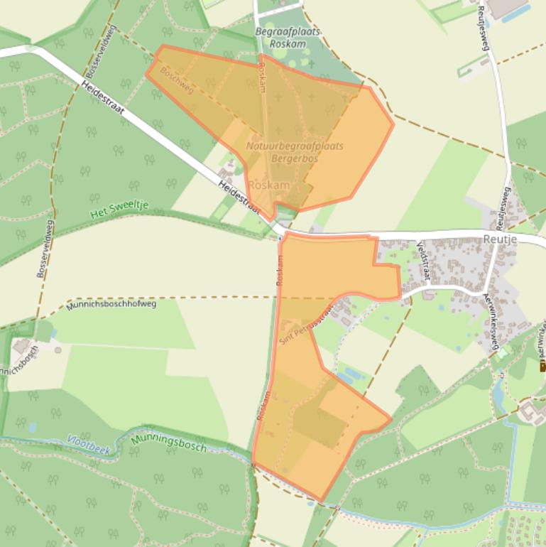 Kaart van postcodegebied 6077NK.