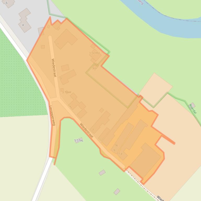 Kaart van postcodegebied 6077NV.