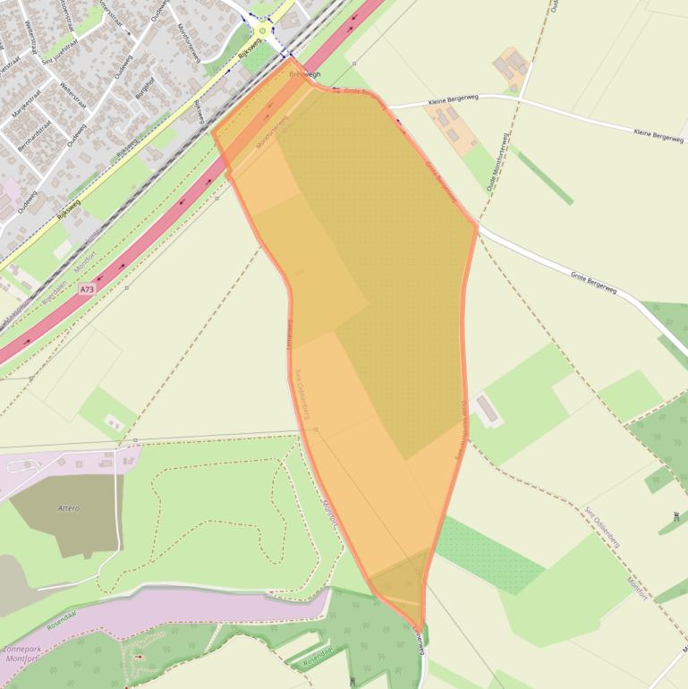 Kaart van postcodegebied 6077PM.