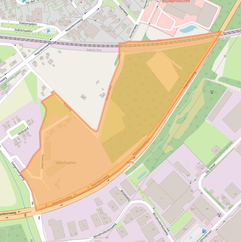 Kaart van postcodegebied 6081AH.