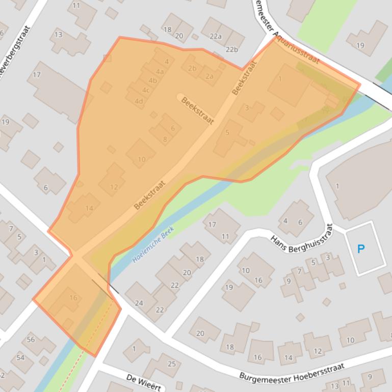 Kaart van postcodegebied 6081AT.