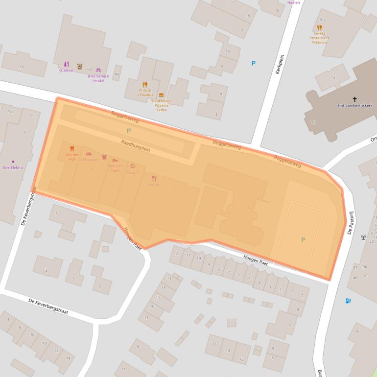 Kaart van postcodegebied 6081BB.